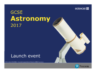 GCSE Astronomy launch event presentation